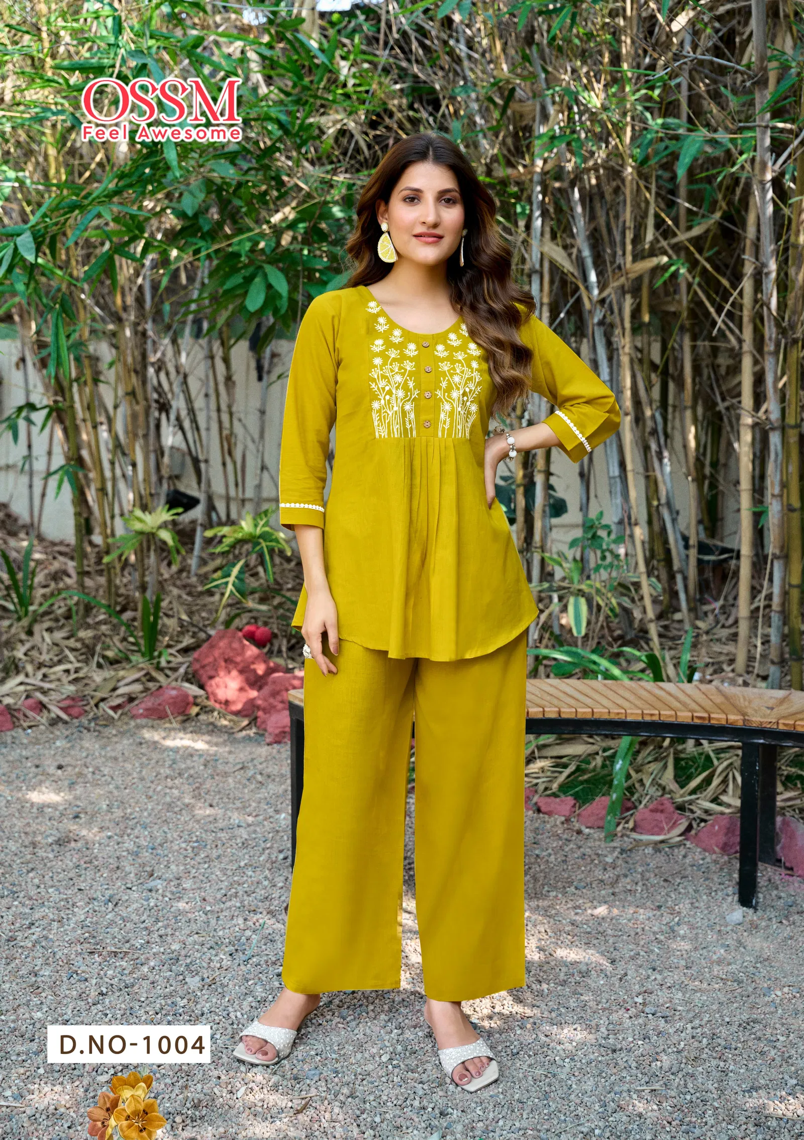 Glamour by Ossm Jaipuri Cotton Flex Embroidery Co Ord Set Wholesale Market